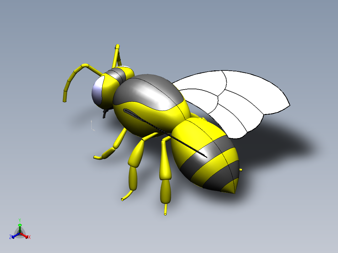 蜜蜂3d模型正等轴测图