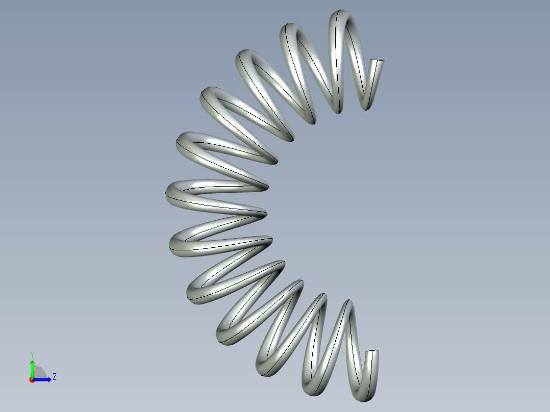 solidworks 弹簧左视图