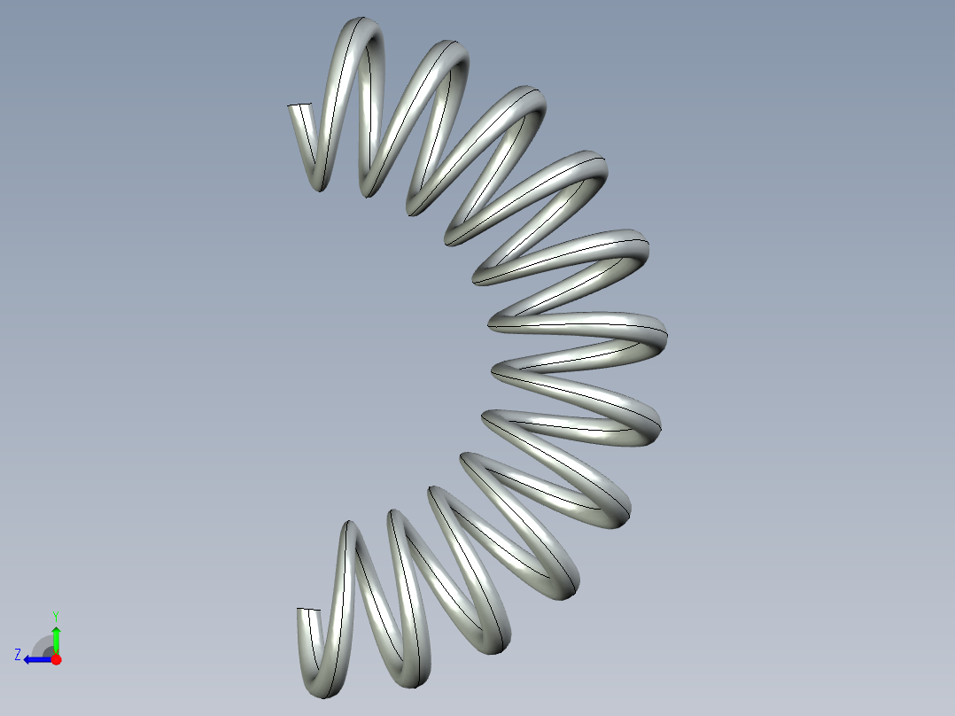 solidworks 弹簧右视图