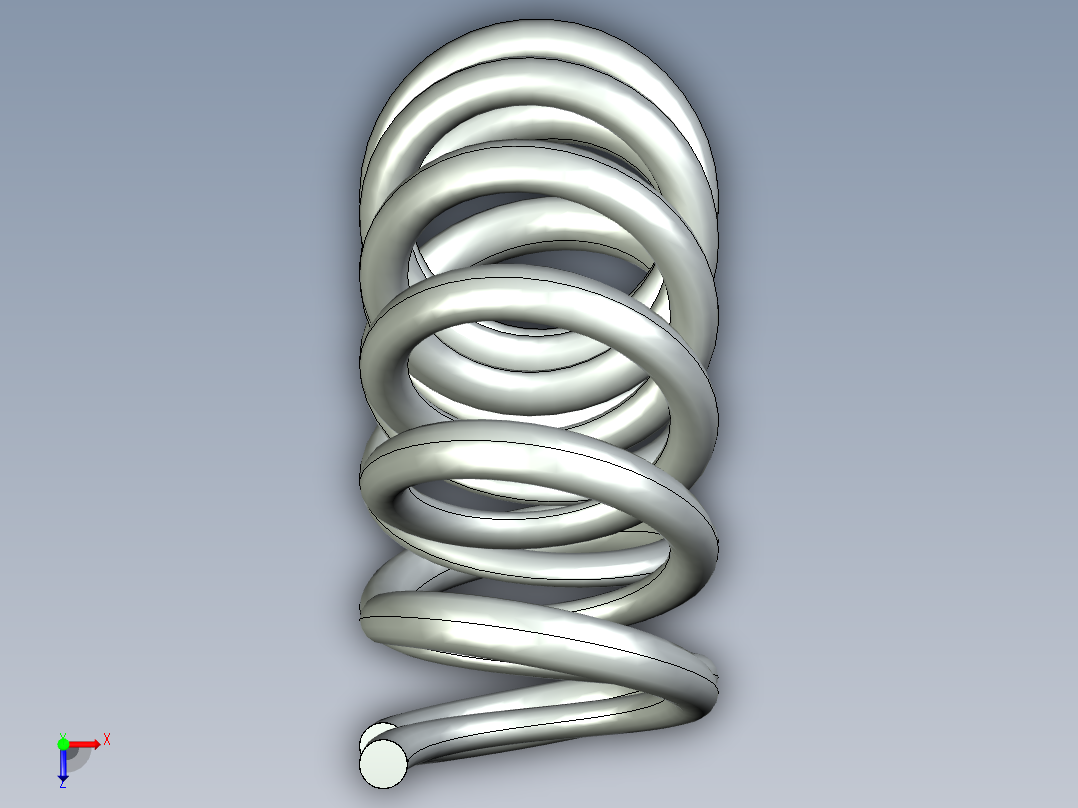 solidworks 弹簧俯视图