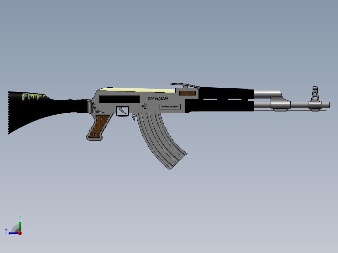 AK-47模型右视图