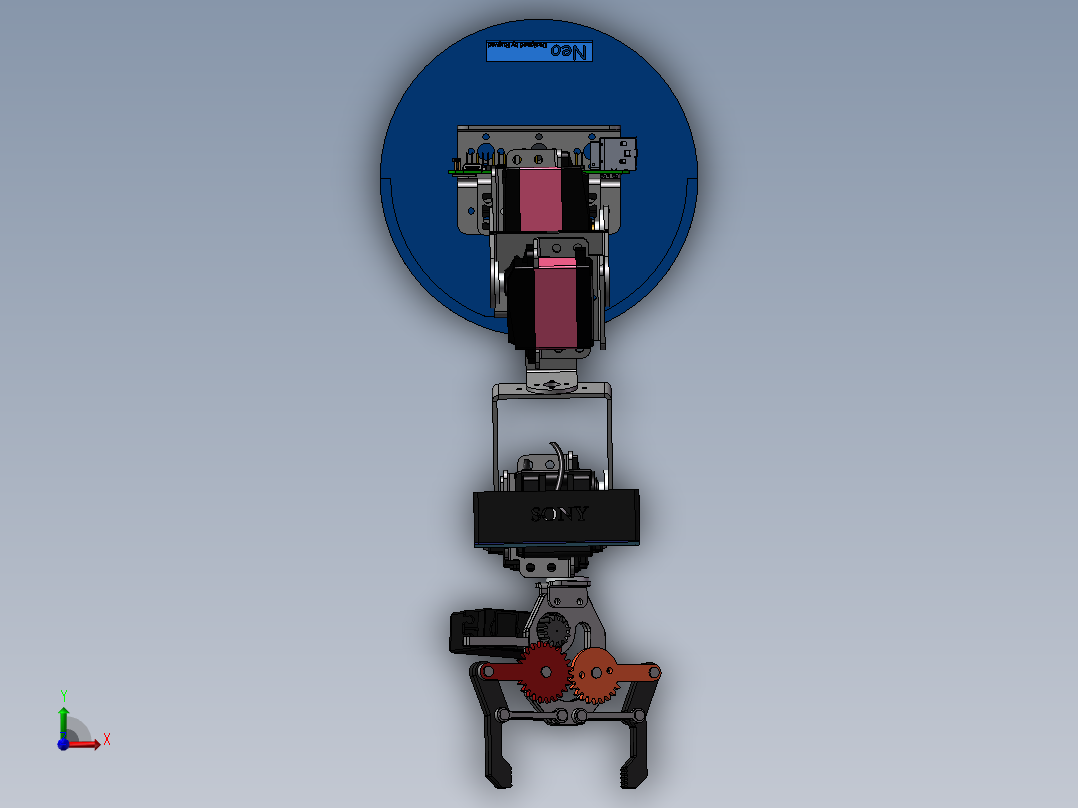 2款6轴舵机机械臂3d图纸5轴 机械手3d图纸多轴机械手臂三维模型前视图