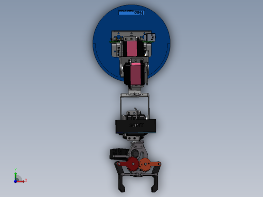2款6轴舵机机械臂3d图纸5轴 机械手3d图纸多轴机械手臂三维模型前视缩略图