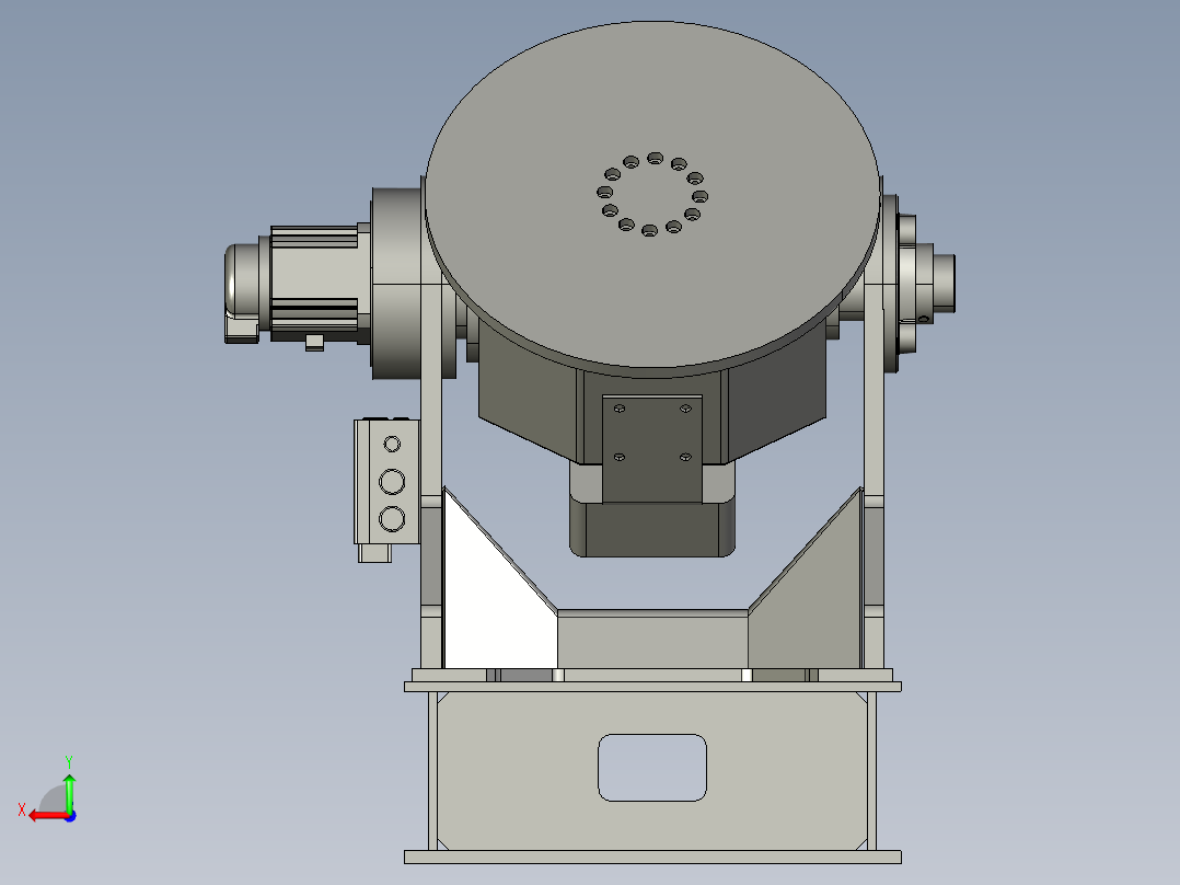 0.5t座式变位机后视图