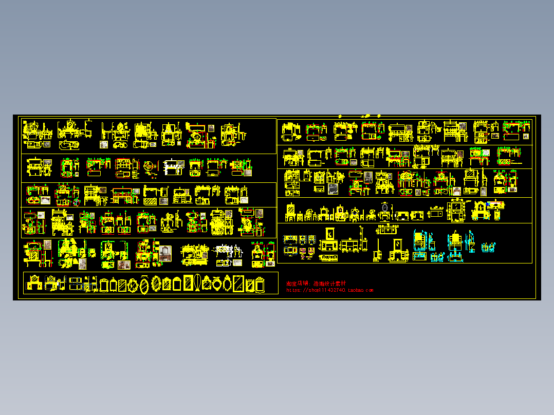 CS21-CAD梳妆台化妆台