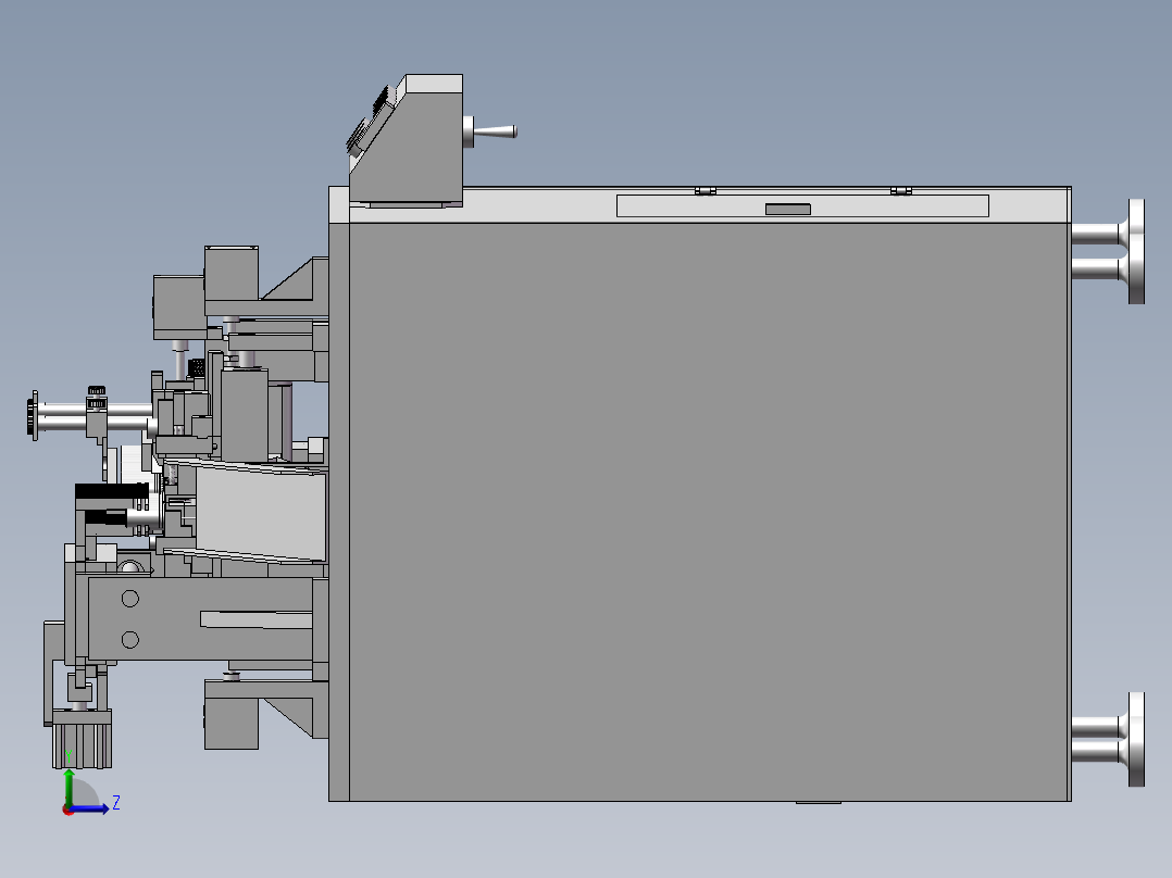 电容剪脚弯脚成型一体机左视图
