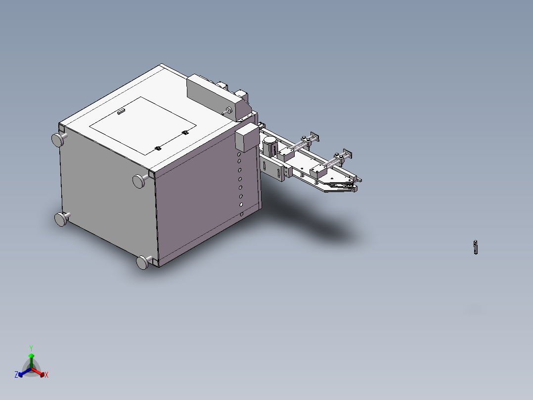 电容剪脚弯脚成型一体机正等轴测图