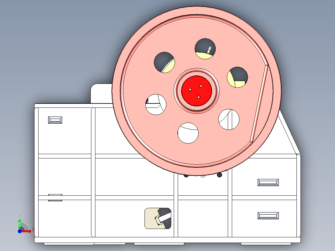 PEX-300x1300破碎机三维图前视图