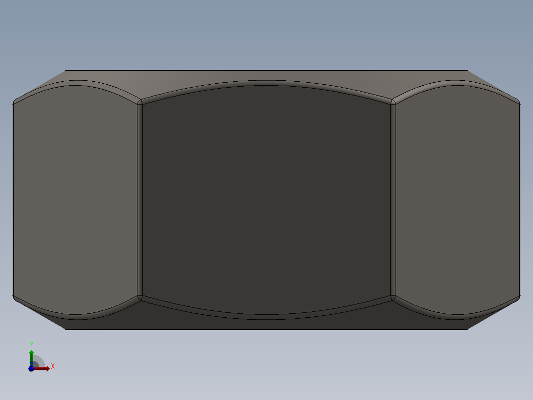紧固件-Raw Steel Nut 1.000前视图