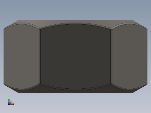 紧固件-Raw Steel Nut 1.000前视缩略图
