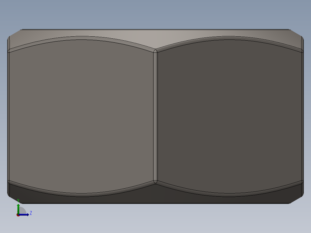 紧固件-Raw Steel Nut 1.000左视图