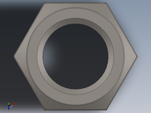 紧固件-Raw Steel Nut 1.000俯视缩略图