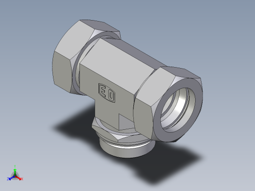 卡套式工业通用硬管接头EO_Adjustable_locknut_branch_tee_TEE42LMORCF