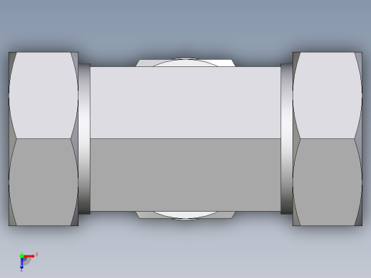 卡套式工业通用硬管接头EO_Adjustable_locknut_branch_tee_TEE42LMORCF俯视缩略图
