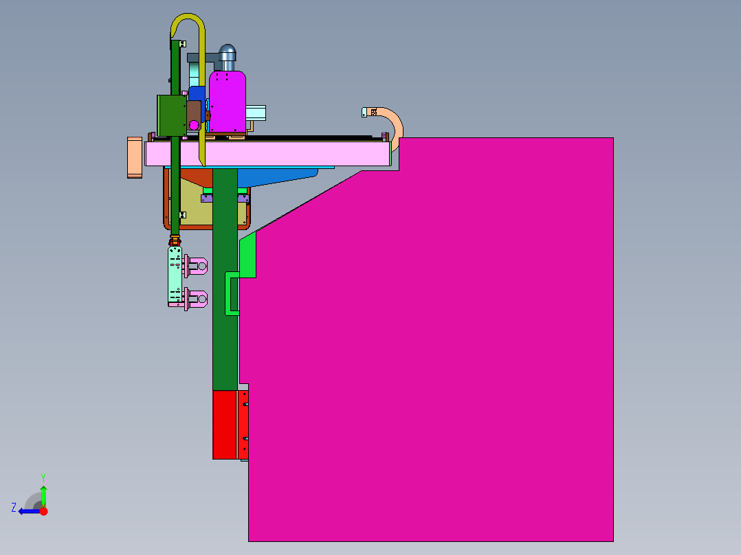 全自动机械手上料机右视图