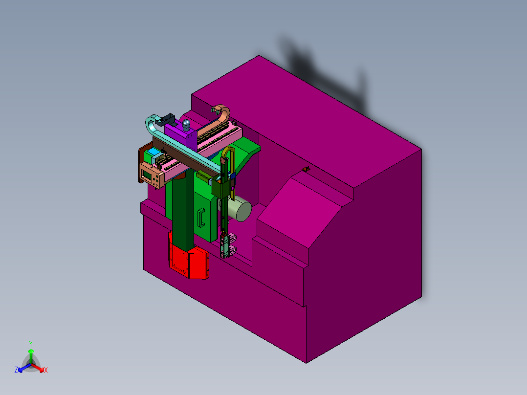 全自动机械手上料机正等轴测图