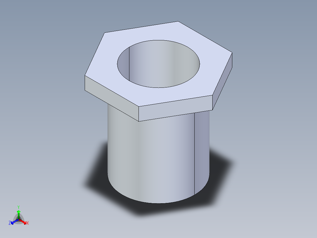聚氯乙烯配件16-Sch80_ReducerBushing_SxSPIG_837-073_0.5in x 0.375in正等轴测图
