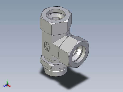 卡套式工业通用硬管接头EO_Adjustable_locknut_run_tee_LEE28LMORCF