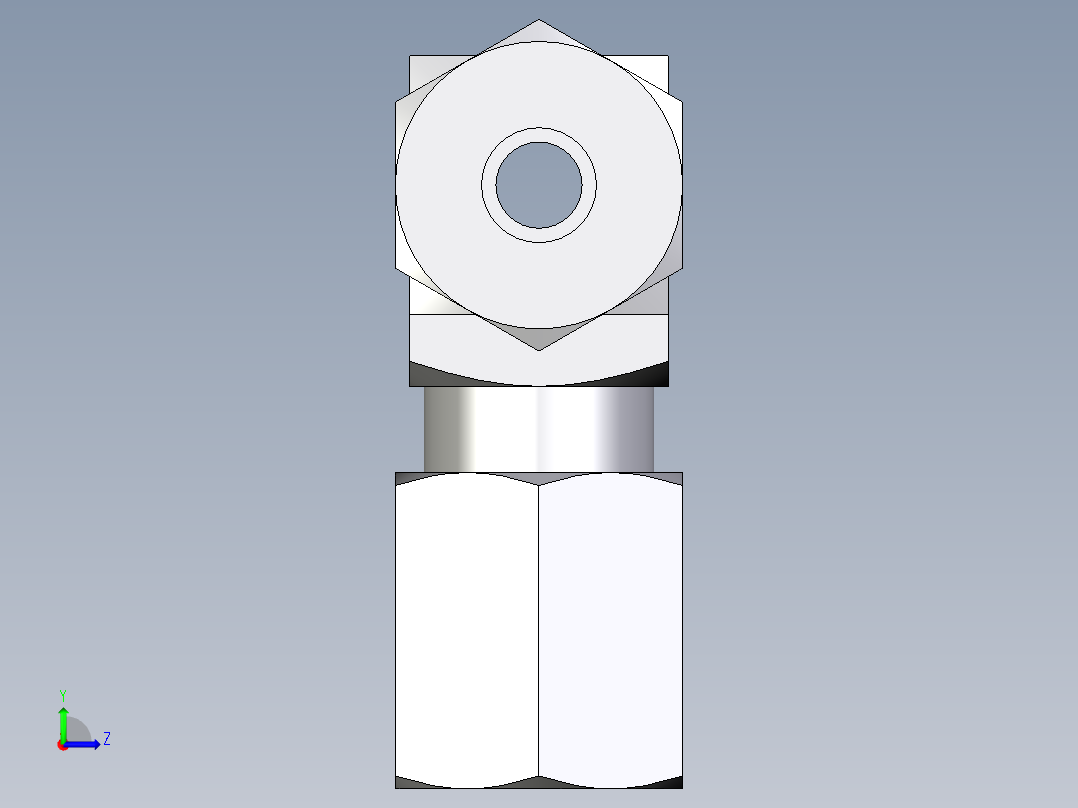 卡套式工业通用硬管接头EO_Union_tee_T04LLCF左视图