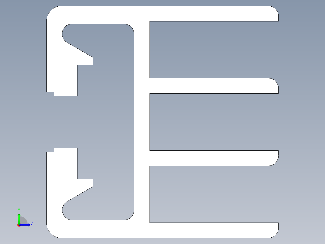 型材-BR SLIDING DOOR PROFILE 3842990115.STEP左视图