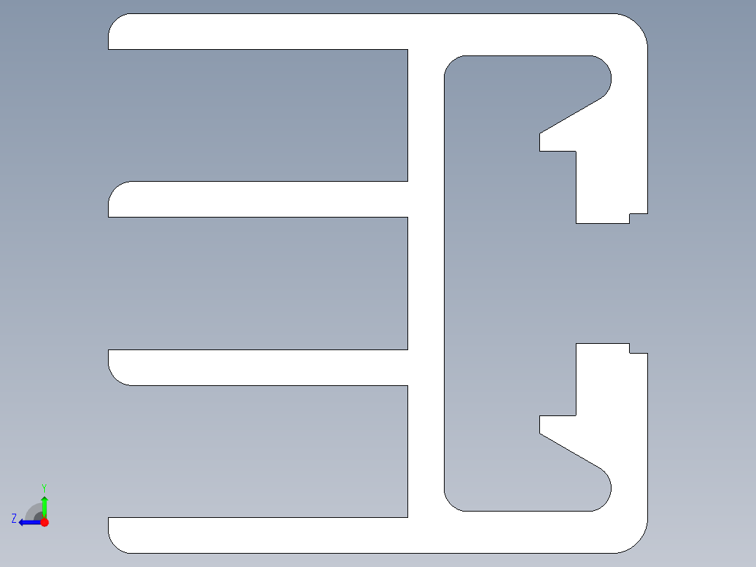 型材-BR SLIDING DOOR PROFILE 3842990115.STEP右视图