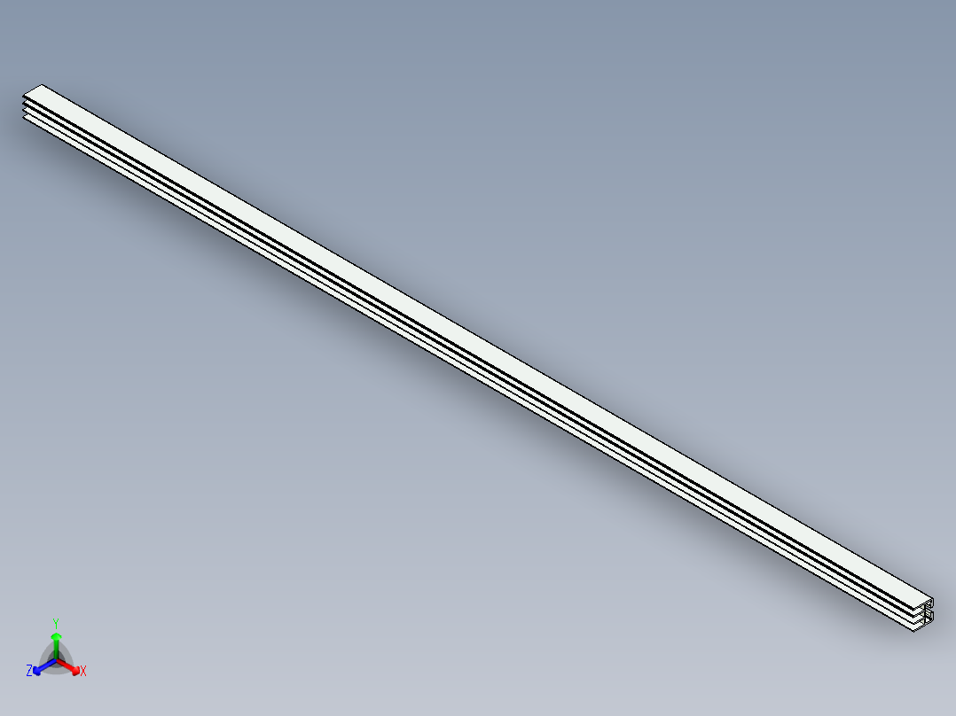 型材-BR SLIDING DOOR PROFILE 3842990115.STEP正等轴测图