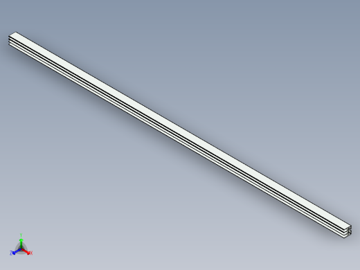 型材-BR SLIDING DOOR PROFILE 3842990115.STEP正等轴测缩略图