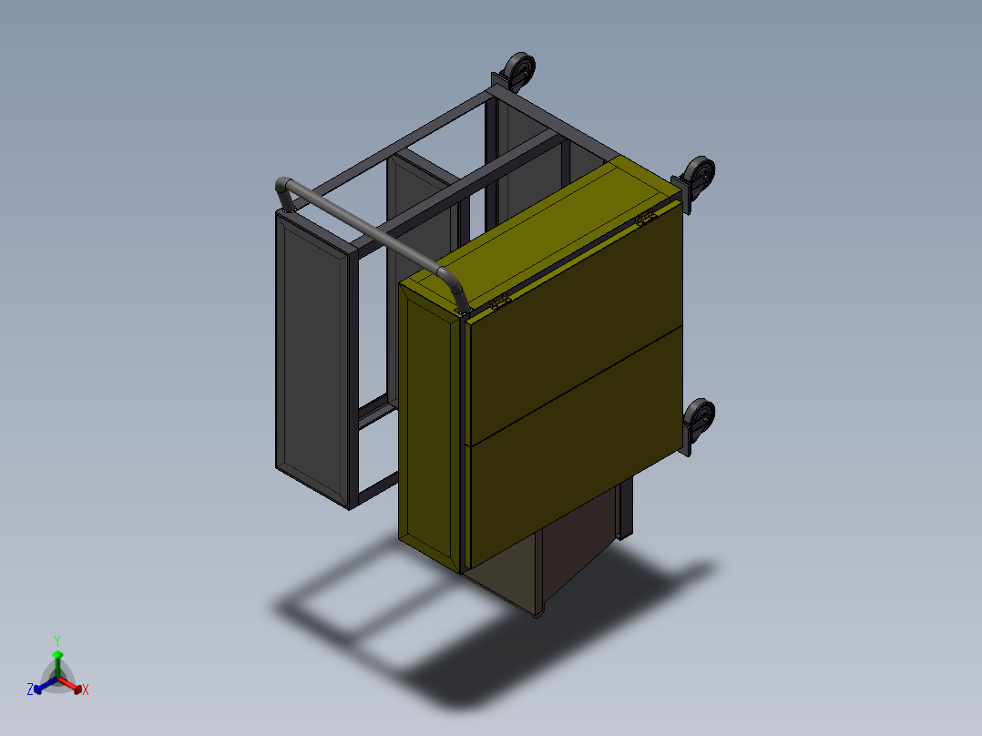 多功能小车正等轴测图