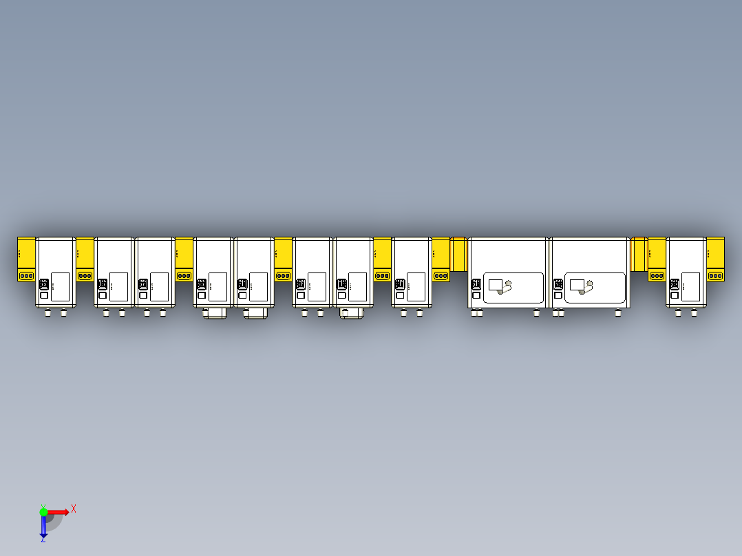 生产线3D模型俯视图