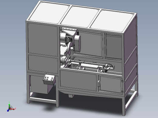 汽车天窗导轨锯切倒角机 非标自动化设备3D图纸3D模型
