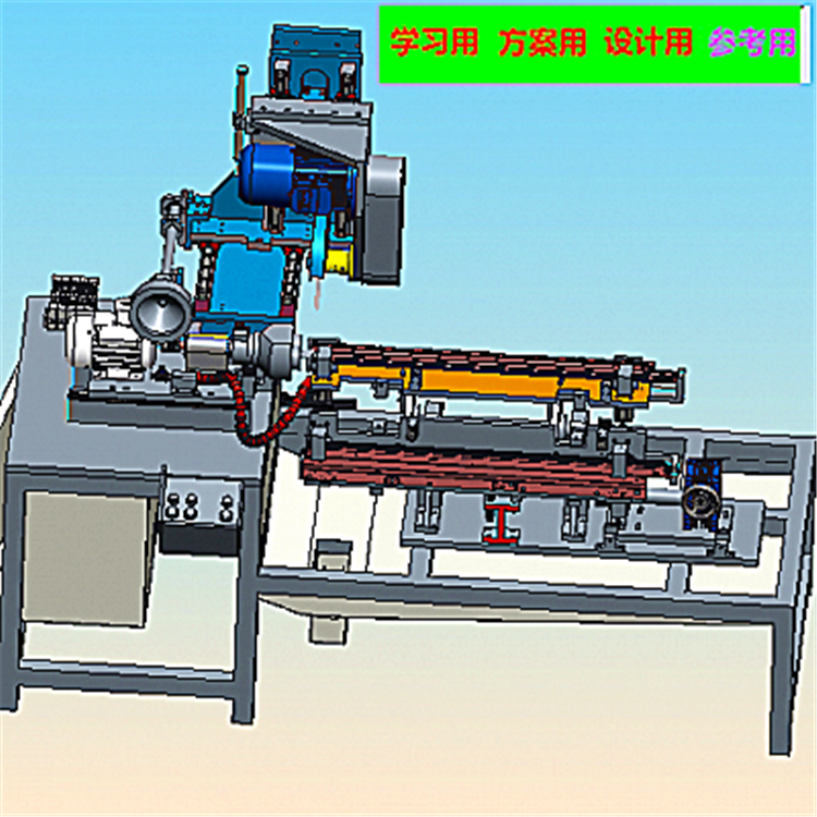 汽车天窗导轨锯切倒角机 非标自动化设备3D图纸3D模型