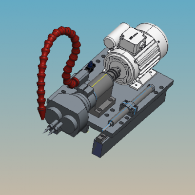 汽车天窗导轨锯切倒角机 非标自动化设备3D图纸3D模型