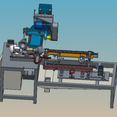汽车天窗导轨锯切倒角机 非标自动化设备3D图纸3D模型