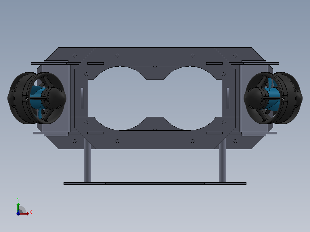 用于交配竞赛的 4 DOF ROV 概念水下潜航器--sw前视图