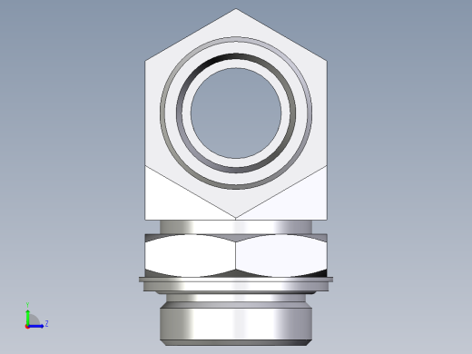 卡套式工业通用硬管接头EO_Adjustable_locknut_branch_tee_TEE30SROMDCF左视缩略图