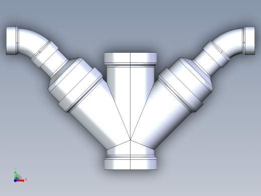 船舶管路系统S12_SeaDrainPLUS_DoubleComboReducingWye-SxSxSxS_37E268234_4x2in Sea Drain Plus - Double Combo Reducing Wye - SxSxSxS前视缩略图