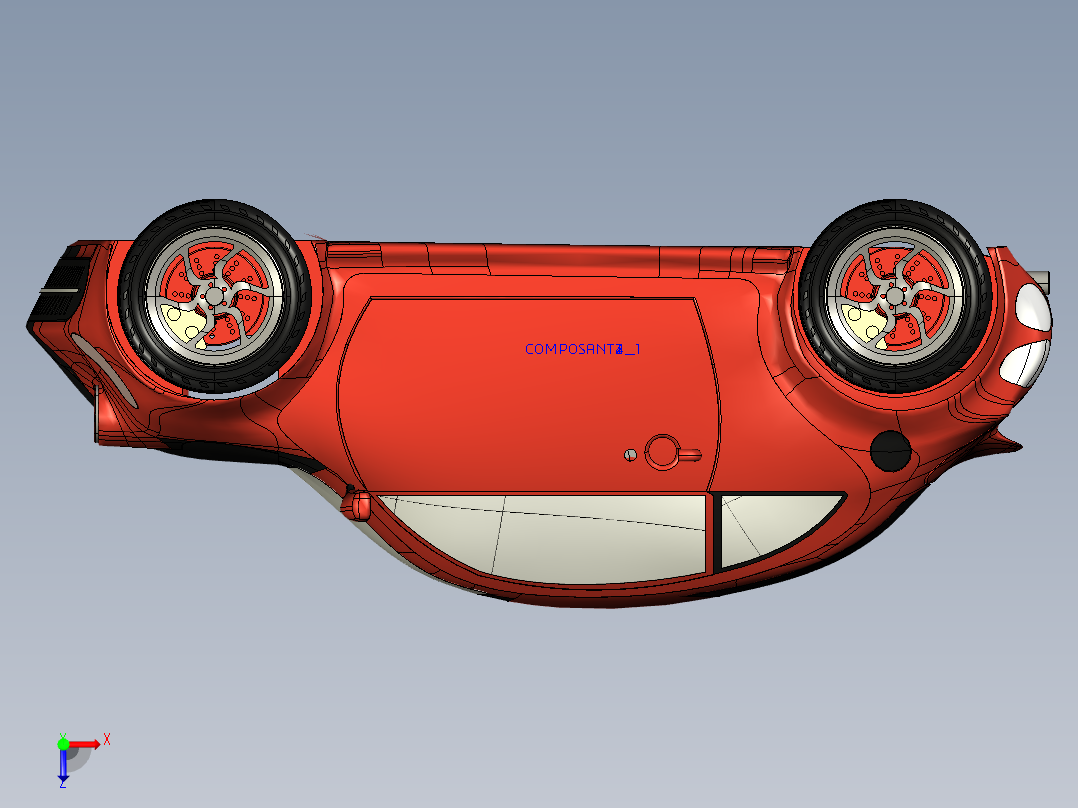 小型汽车造型俯视图