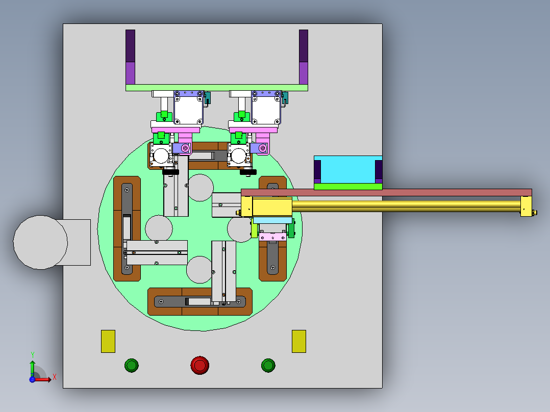 门锁转盘螺丝机前视图