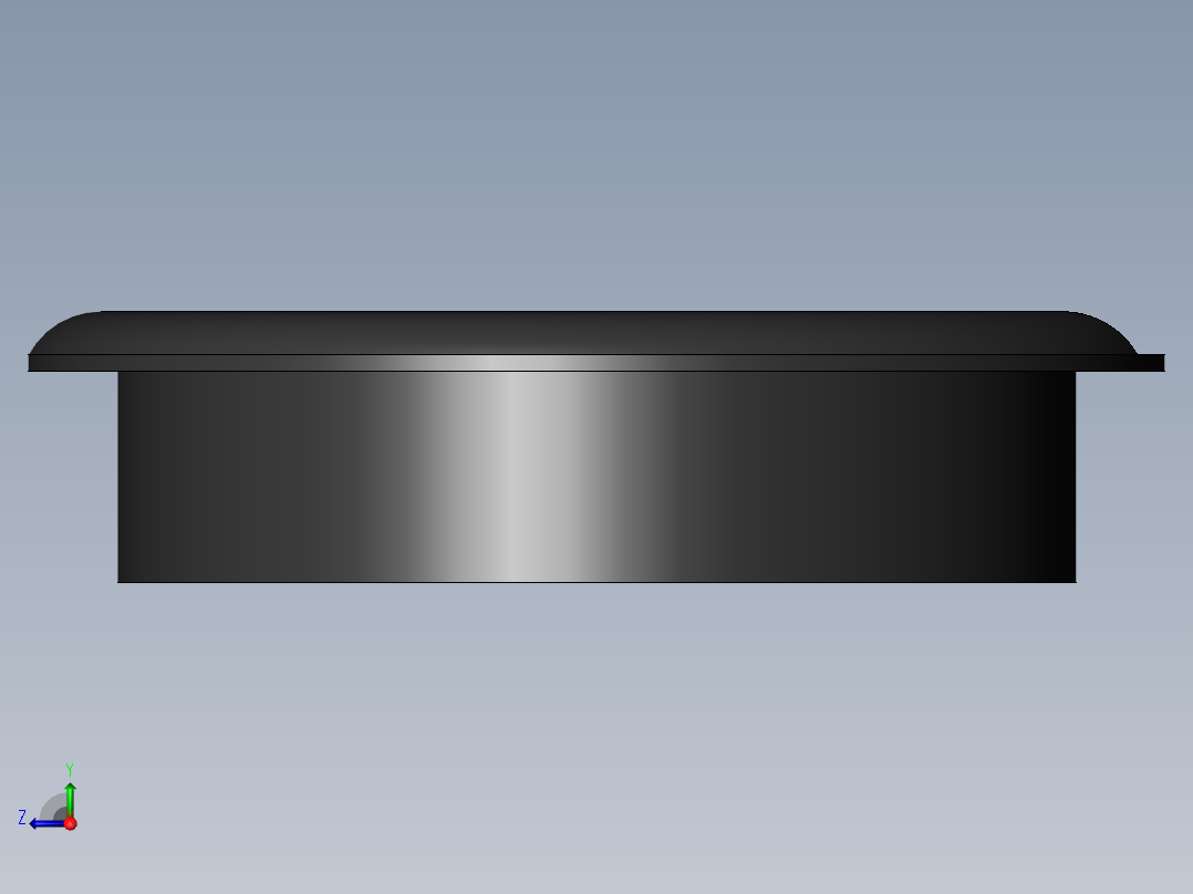 圆形桌面索环_ 70毫米右视图