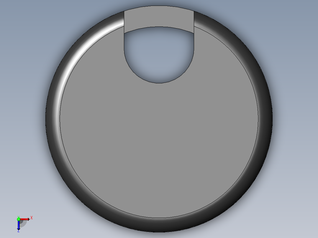 圆形桌面索环_ 70毫米俯视图