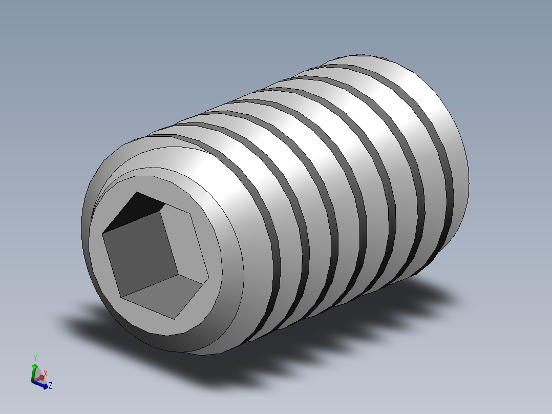 DIN 913-ISO 4026 固定螺钉-M1.4 L=2.5.SLDPRT主视图