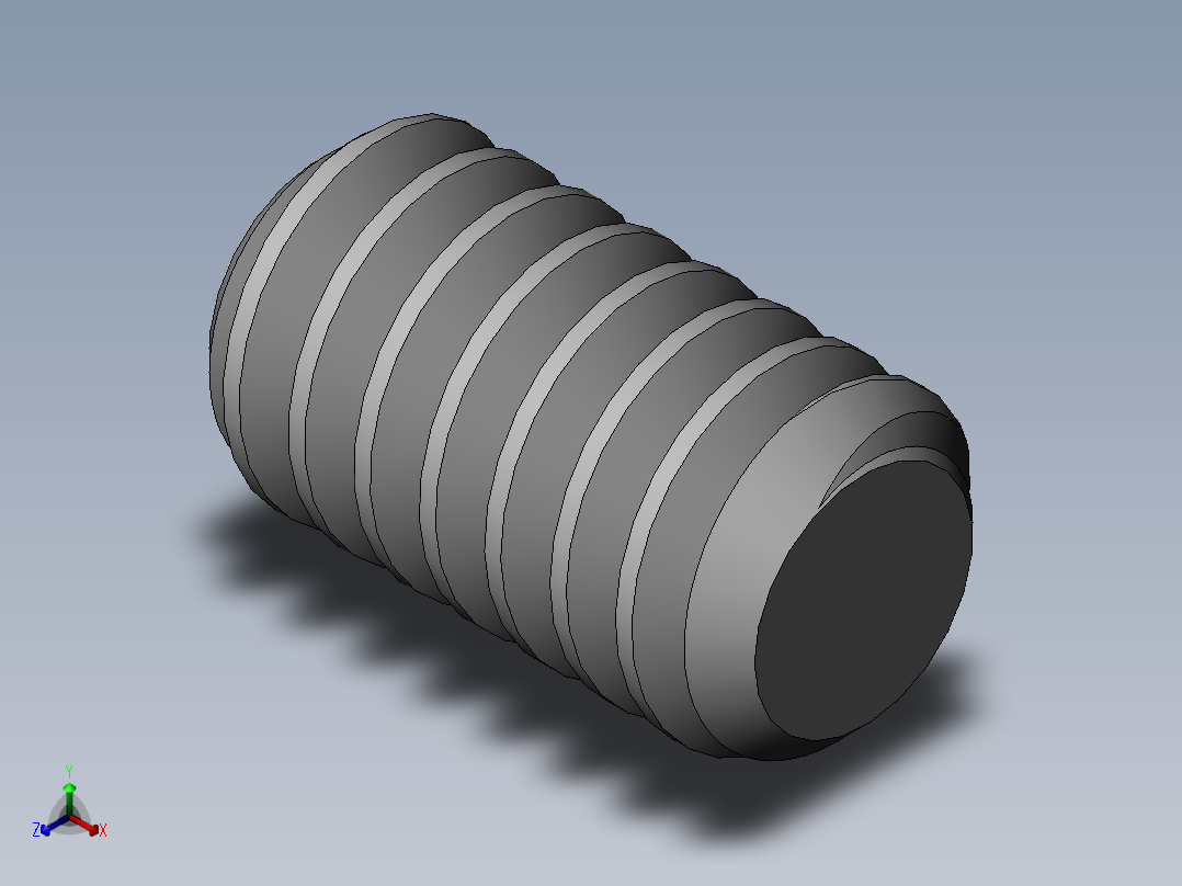 DIN 913-ISO 4026 固定螺钉-M1.4 L=2.5.SLDPRT正等轴测图