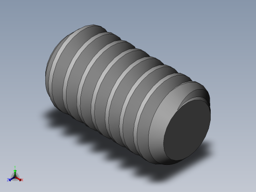 DIN 913-ISO 4026 固定螺钉-M1.4 L=2.5.SLDPRT正等轴测缩略图