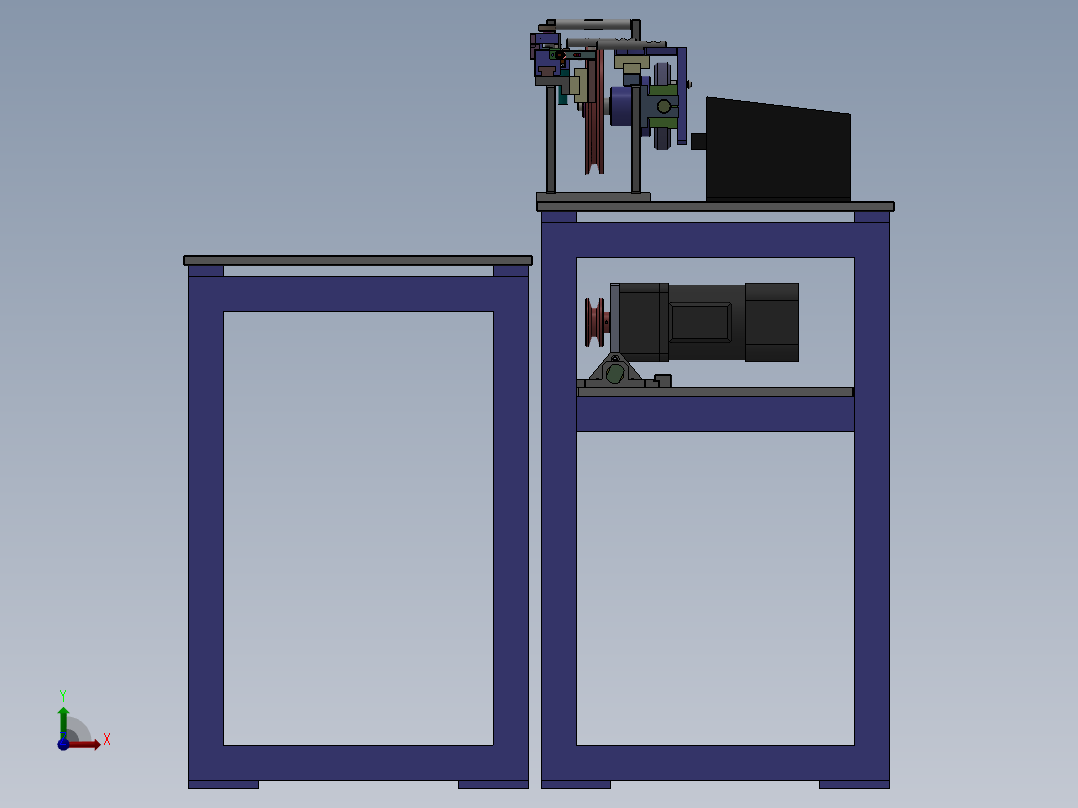 机架设备前视图