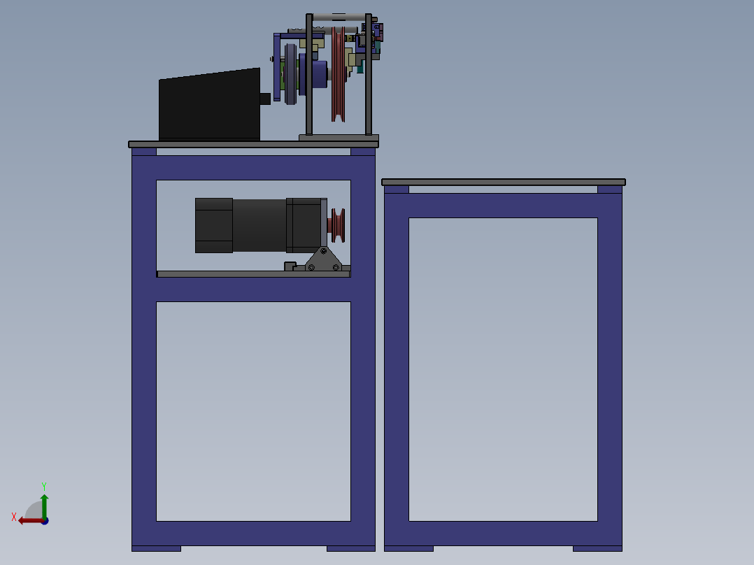 机架设备后视图