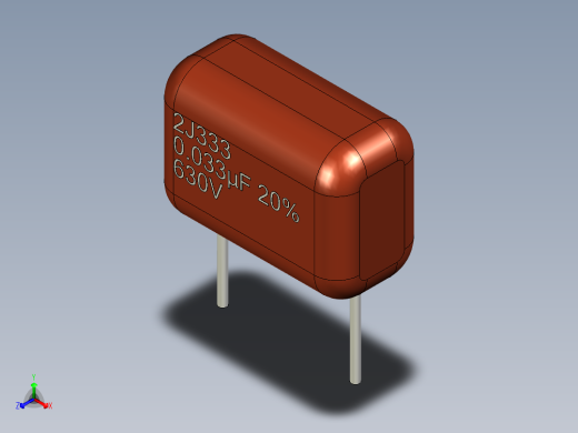 jb 电容器 JFB 聚合物薄膜电容器系列正等轴测缩略图