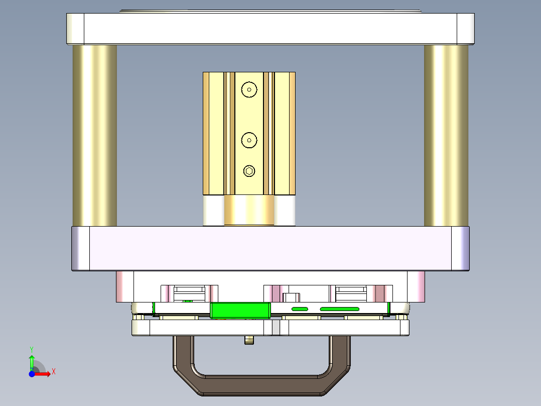 X2-CNC6笔记本CNC工装夹具三维模型-1028前视图