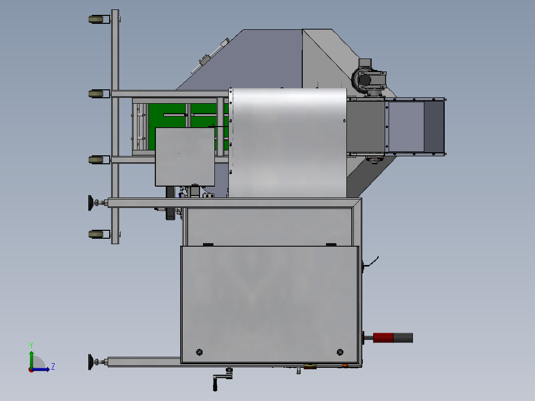 全参数自动理瓶机（sw18可编辑+工程图）左视图