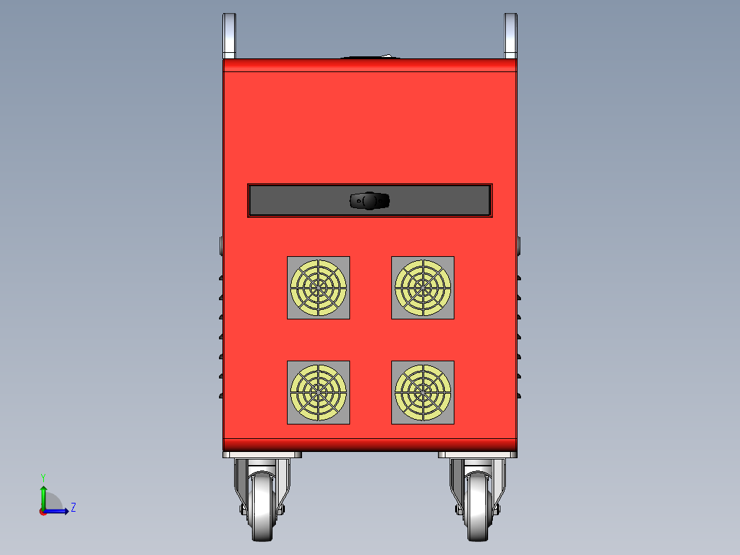 手持式100-300W风冷激光清洗机sw18可编辑左视图