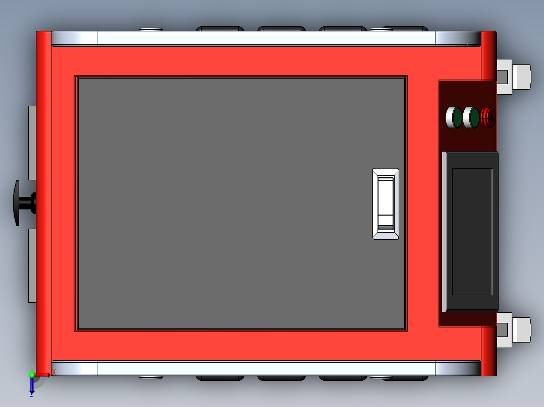 手持式100-300W风冷激光清洗机sw18可编辑俯视图